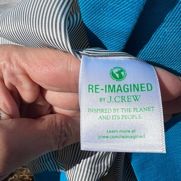 J. Crew NWT Parke Blazer, Sz 16, Bright Blue Stretch Linen, $130 retail - Picture 8 of 9